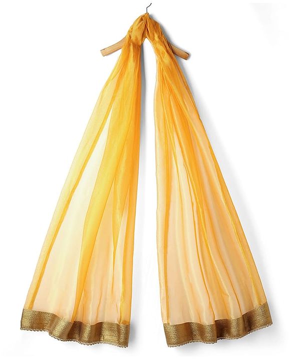 Pine Kids Woven Half Sleeves Choli Lehenga Set with Dupatta & Zari Detailing - Wine