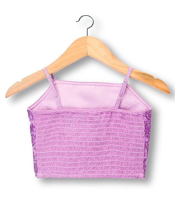 Pine Kids Woven Sleeveless Embroidered Choli Lehenga Set with Dupatta - Pink & Purple