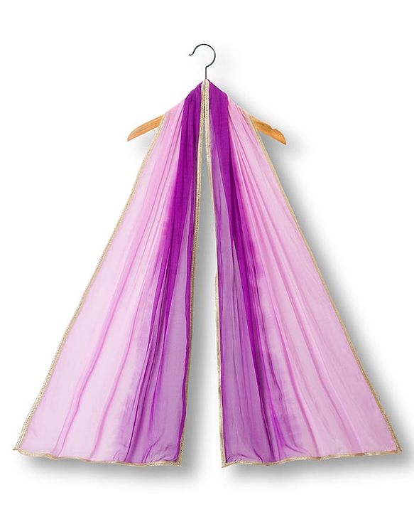 Pine Kids Woven Sleeveless Embroidered Choli Lehenga Set with Dupatta - Pink & Purple