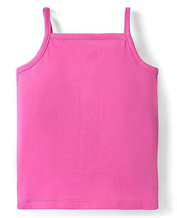 Babyhug 100% Cotton Knit Sleeveless Antibacterial Slips with Floral & Polka Dots Print Pack of 3 - Pink White & Lilac