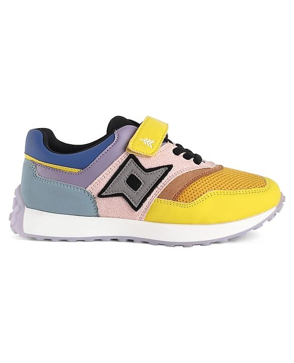 Pine Kids Velcro Closure Sneaker - Pink & Yellow