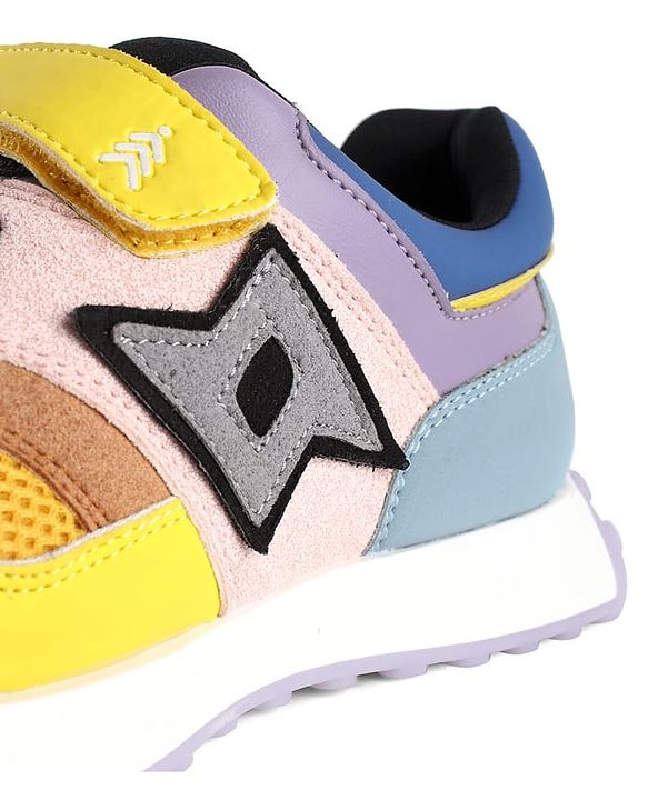 Pine Kids Velcro Closure Sneaker - Pink & Yellow