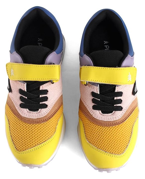 Pine Kids Velcro Closure Sneaker - Pink & Yellow