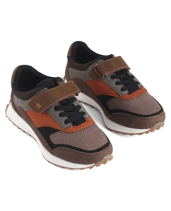 Pine Kids Velcro Closure Sneaker - Brown