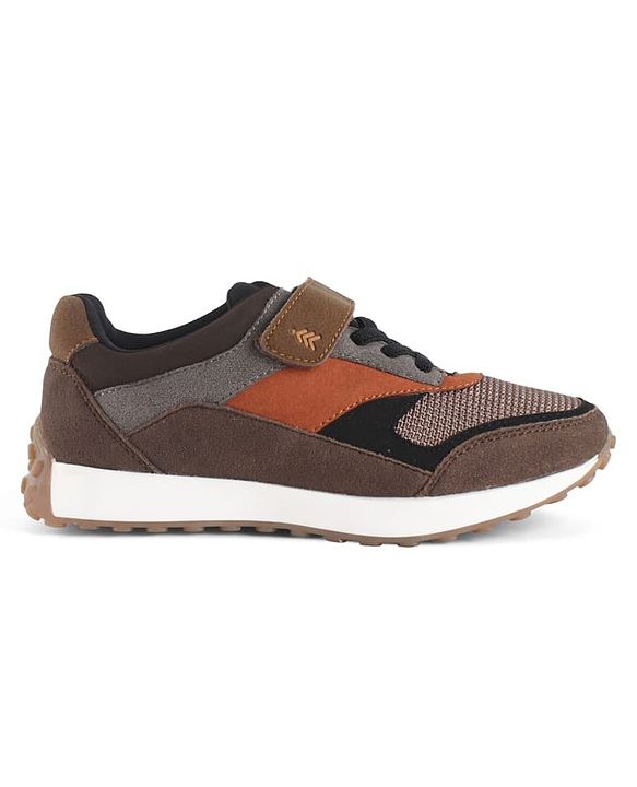 Pine Kids Velcro Closure Sneaker - Brown