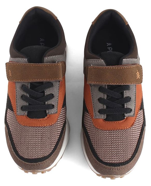 Pine Kids Velcro Closure Sneaker - Brown