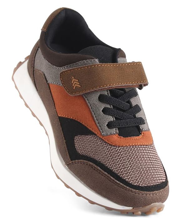 Pine Kids Velcro Closure Sneaker - Brown