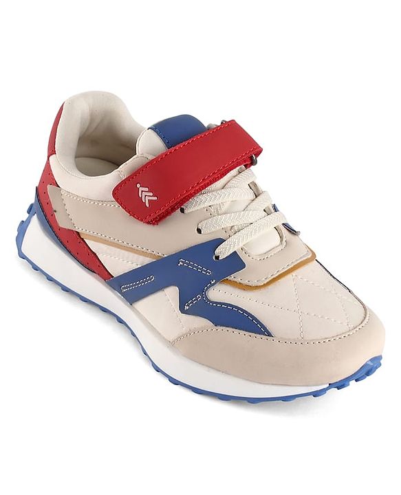 Pine Kids Velcro Closure Sneaker - Blue & Red