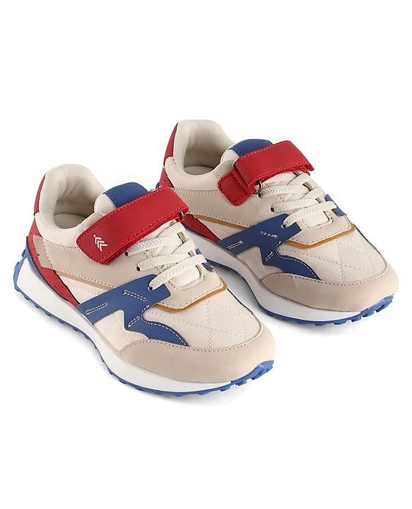 Pine Kids Velcro Closure Sneaker - Blue & Red