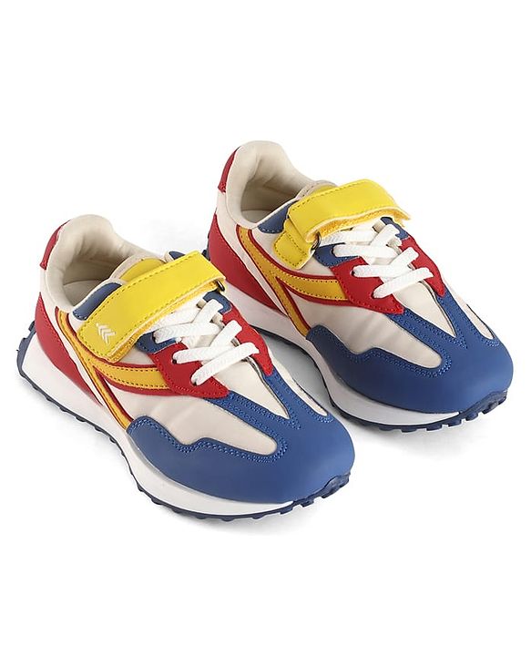 Pine Kids Velcro Closure Sneaker - Blue & Yellow