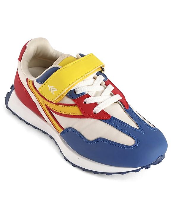 Pine Kids Velcro Closure Sneaker - Blue & Yellow