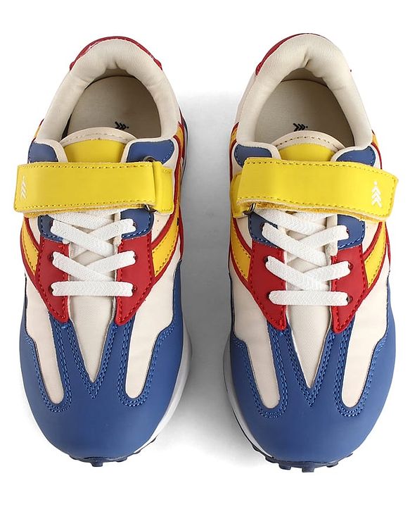 Pine Kids Velcro Closure Sneaker - Blue & Yellow