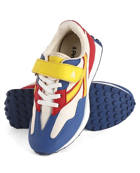 Pine Kids Velcro Closure Sneaker - Blue & Yellow