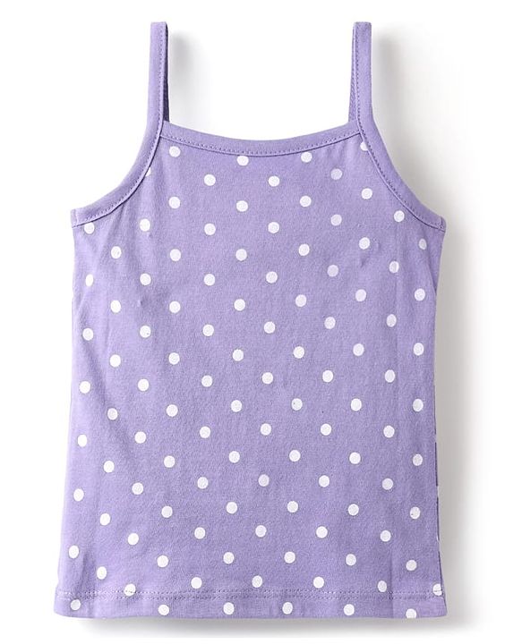 Babyhug 100% Cotton Antibacterial Slips With Polka Dots Stars & Ice cream Print Pack Of 3 - Lilac Yellow & Pink