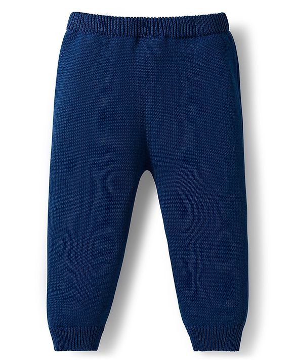 Babyhug Organic Cotton Knitted Full Raglan Sleeves Sweater Set With Train Design & Cap - Multicolor