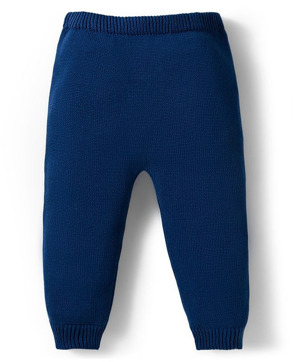 Babyhug Organic Cotton Knitted Full Raglan Sleeves Sweater Set With Train Design & Cap - Multicolor