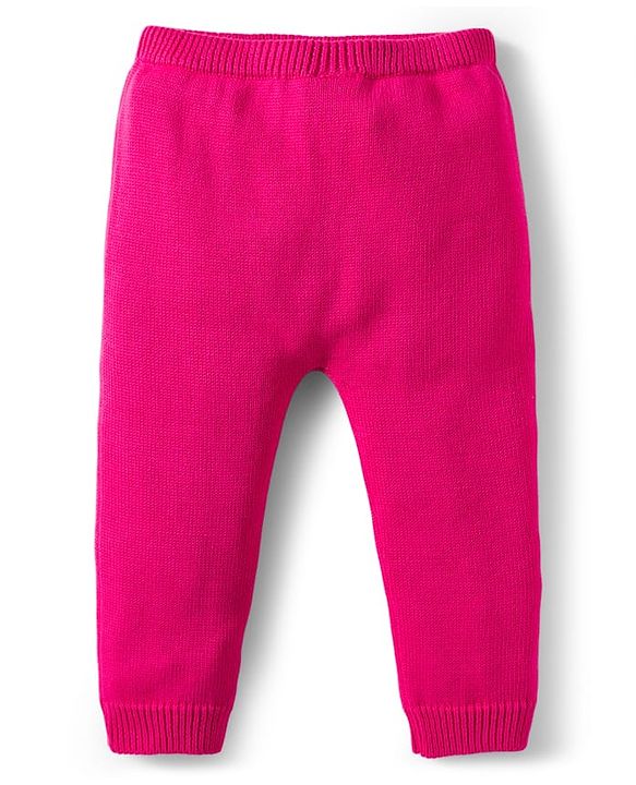 Babyhug Organic Cotton Knitted Full Sleeves Sweater Set With Butterfly Design & Cap - Dark Pink & White
