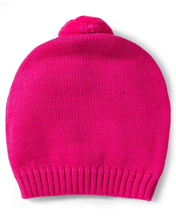 Babyhug Organic Cotton Knitted Full Sleeves Sweater Set With Butterfly Design & Cap - Dark Pink & White