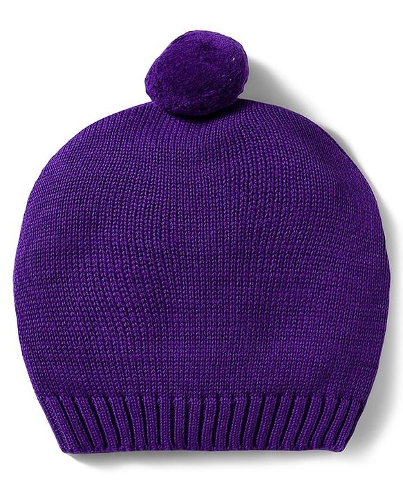 Babyhug Organic Cotton Knitted Full Sleeves Pullover Sweater Set With Horse Design & Cap - Purple & Pink