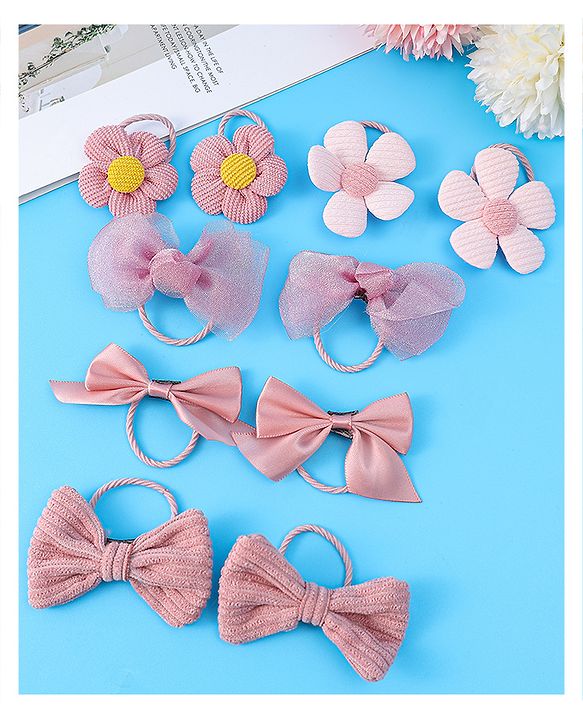 Babyhug Free Size Headbands with Flower Applique Pack of 3 - Multicolor main image 0