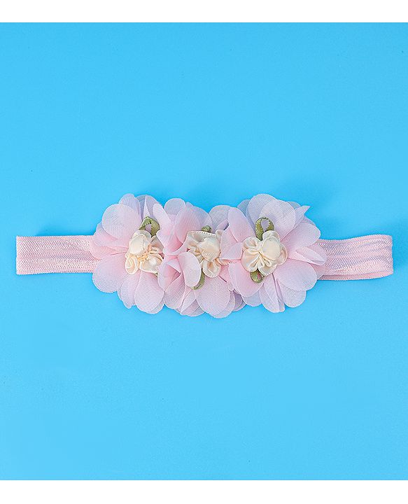 Babyhug Free Size Headbands with Floral & Bow Pack of 3 - Multicolor