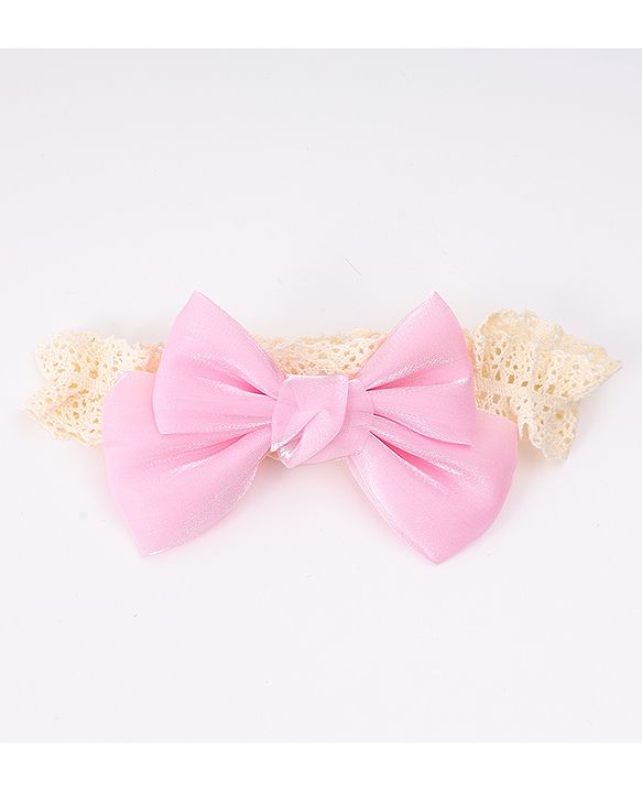 Babyhug Headbands with Floral Applique Pack of 3 - Pink & Peach