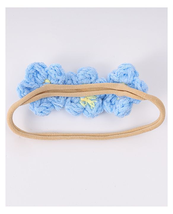 Babyhug Headbands with Floral Applique Pack of 2 - Blue and Pink
