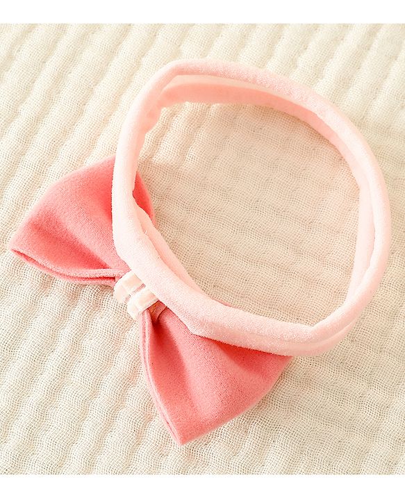 Babyhug Headbands with Bow Applique Pack of 3 - Pink and Red