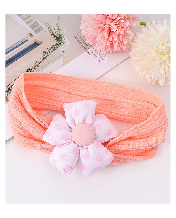 Babyhug Free Size Headband with Floral Applique - Pink