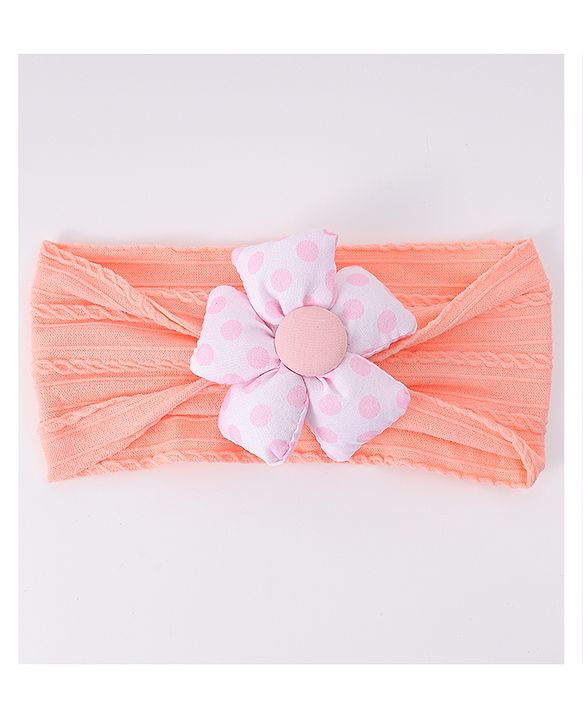 Babyhug Free Size Headband with Floral Applique - Pink