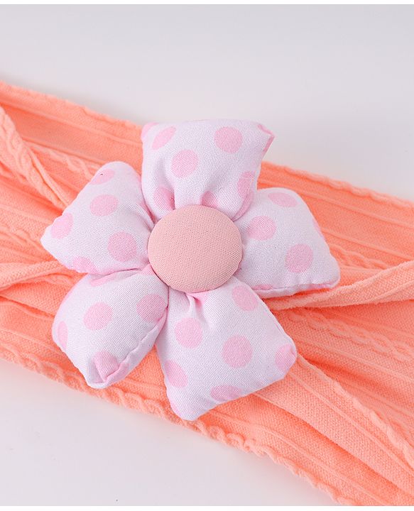 Babyhug Free Size Headband with Floral Applique - Pink