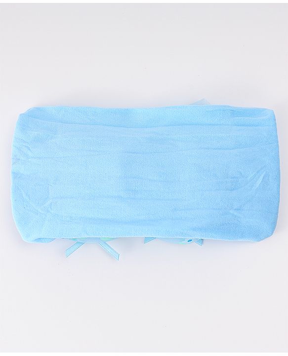 Babyhug Free Size Headband With Bow Applique Pack of 2 - Blue & Yellow