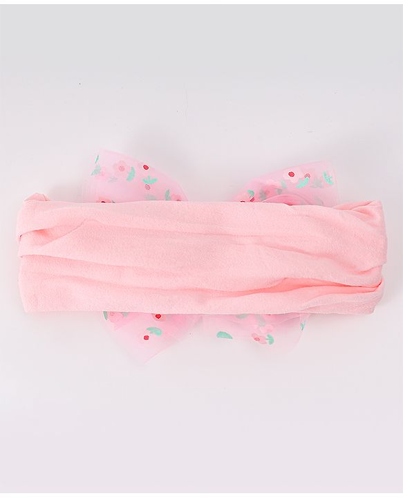 Babyhug Free Size Headband With Bow Applique Pack of 2 - Pink & Fuchsia