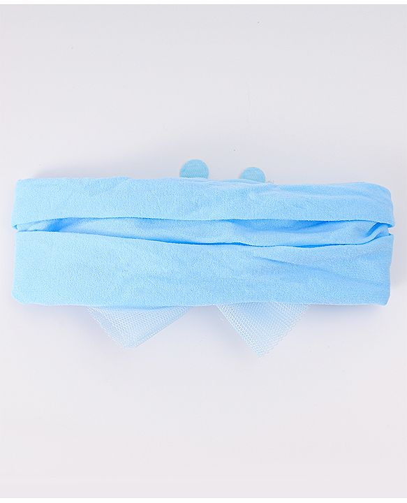 Babyhug Free Size Headbands with Floral Applique - Light Blue