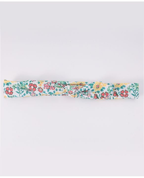 Babyhug Headbands with Bow Applique & Floral Print Pack of 3 Free Size - Multicolor