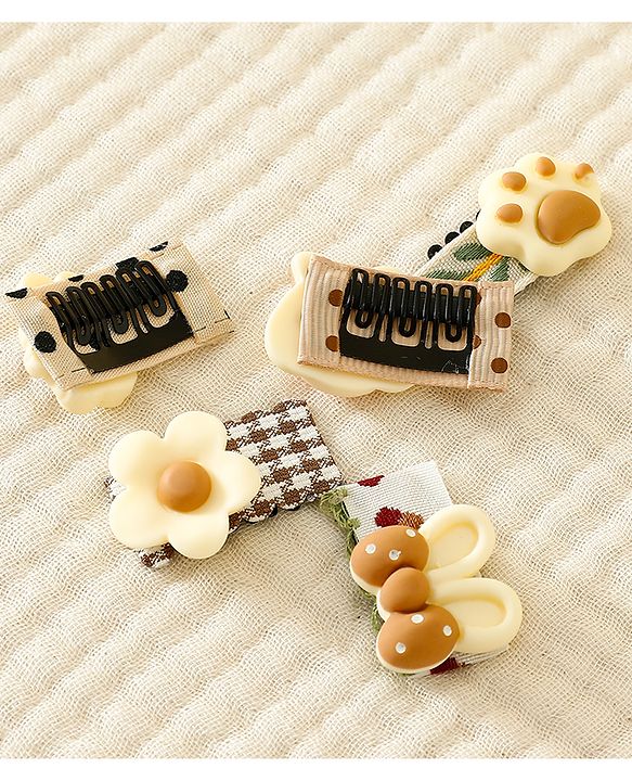 Babyhug Free Size Hair Clips Pack Of 5 - Multi Colour