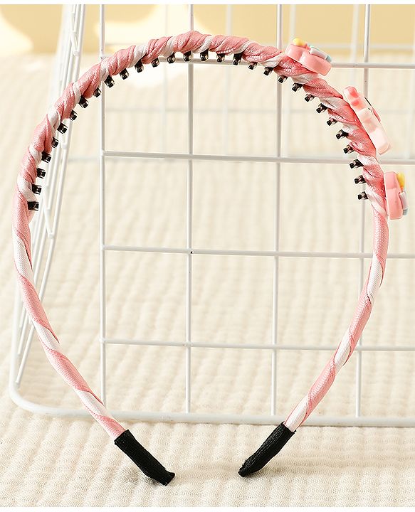 Babyhug Hair Band With Unicorn Applique - Pink