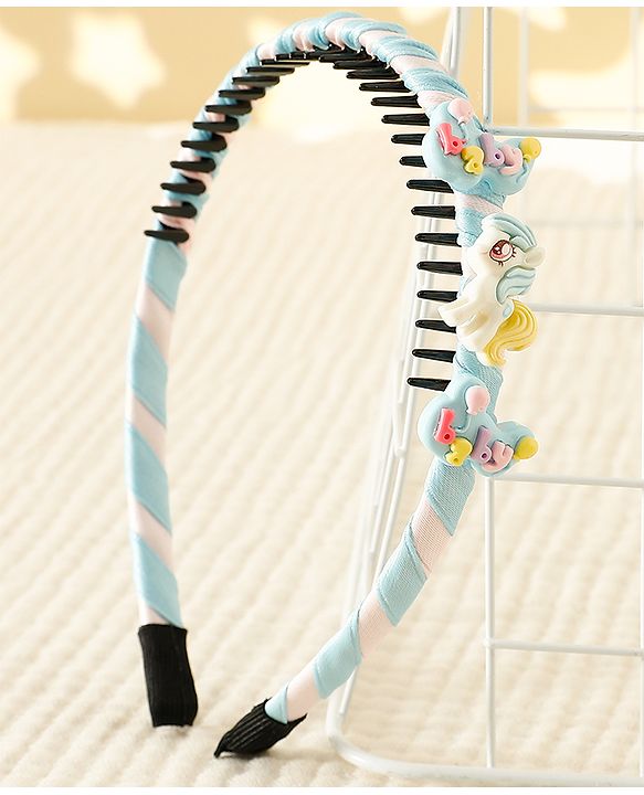 Babyhug Hair Band With Unicorn Applique - Pink