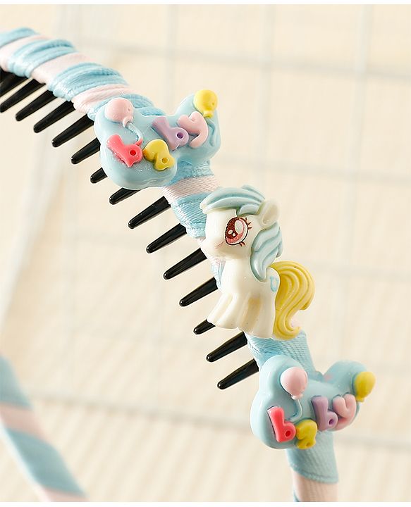 Babyhug Hair Band With Unicorn Applique - Pink