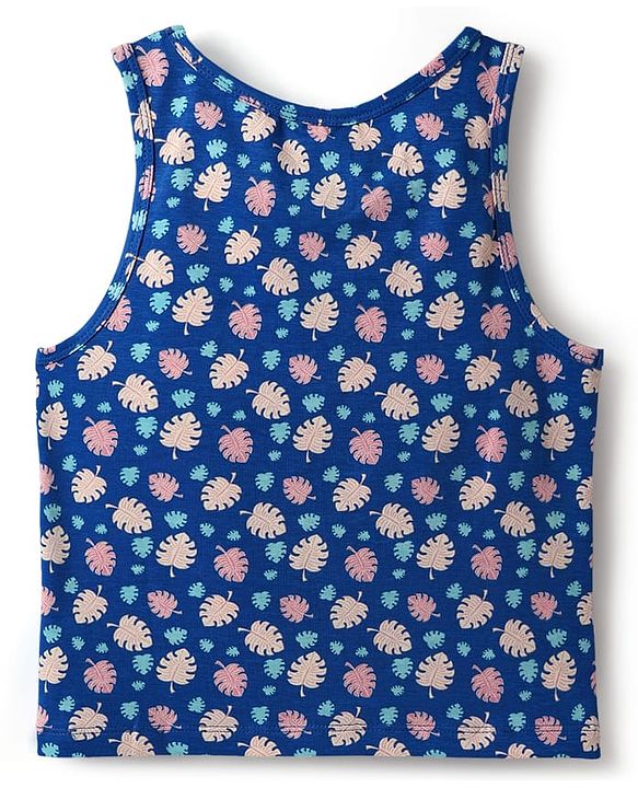Pine Kids Cotton Lycra Knit Sleeveless Vests With Floral Print Pack Of 3 (Color May Vary)