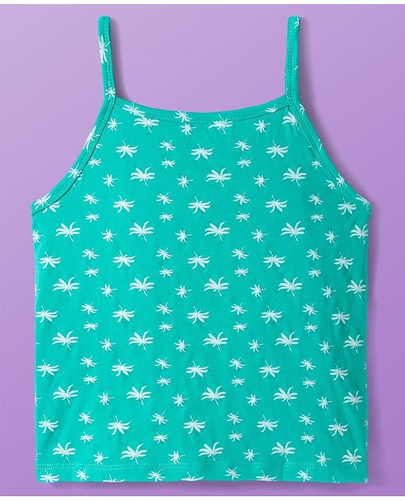 Pine Kids Cotton Knit Sleeveless Slips With Floral Print Pack Of 3 (Colour May Vary)