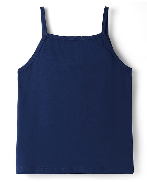 Pine Kids Cotton Knit Sleeveless Slips with Heart Print Pack of 3 (Color May Vary)