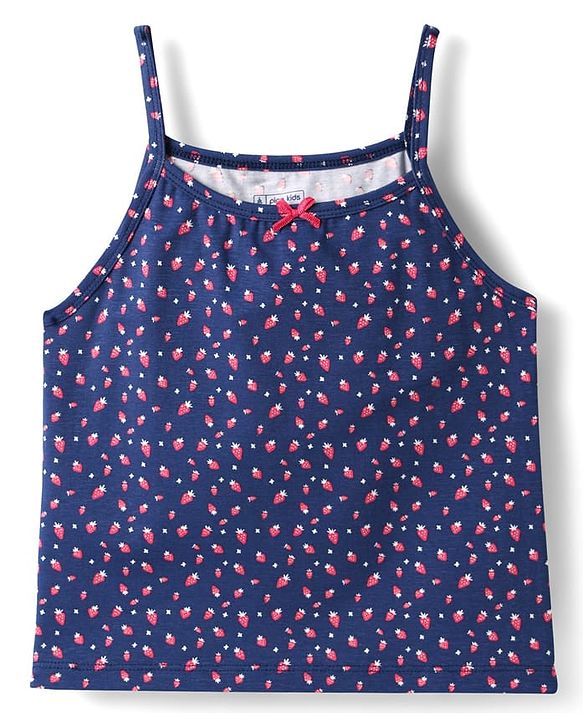 Pine Kids Cotton Knit Sleeveless Slips with Stripes & Polka Dots Pack of 3 (Color May Vary)