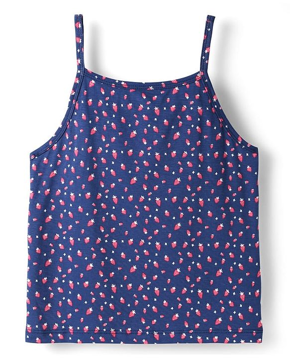 Pine Kids Cotton Knit Sleeveless Slips with Stripes & Polka Dots Pack of 3 (Color May Vary)
