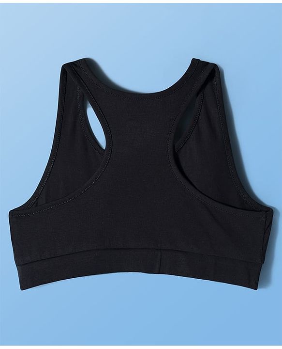 Pine Kids Cotton Elastane Knit Sleeveless Solid Color Bralettes Pack of 3 (Color May Vary)