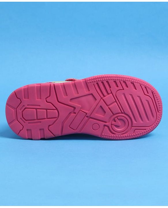 Pine Kids Velcro Closure Casual Shoes With Lace Detailing - Pink & White