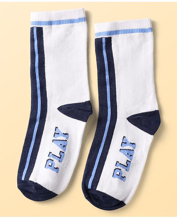 Pine Kids Knit Ankle Length Silvadur Antimicrobial Socks With Football Print(Colour May Vary)