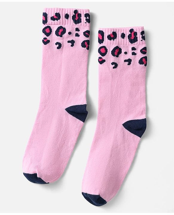Pine Kids Knit Ankle Length Silvadur Antimicrobial Socks with Leopard Print  Design Pack of 5 - Color May Vary