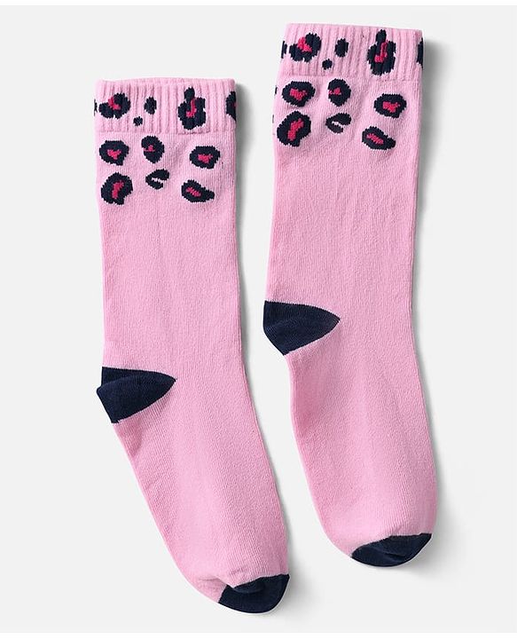 Pine Kids Knit Ankle Length Silvadur Antimicrobial Socks with Leopard Print  Design Pack of 5 - Color May Vary