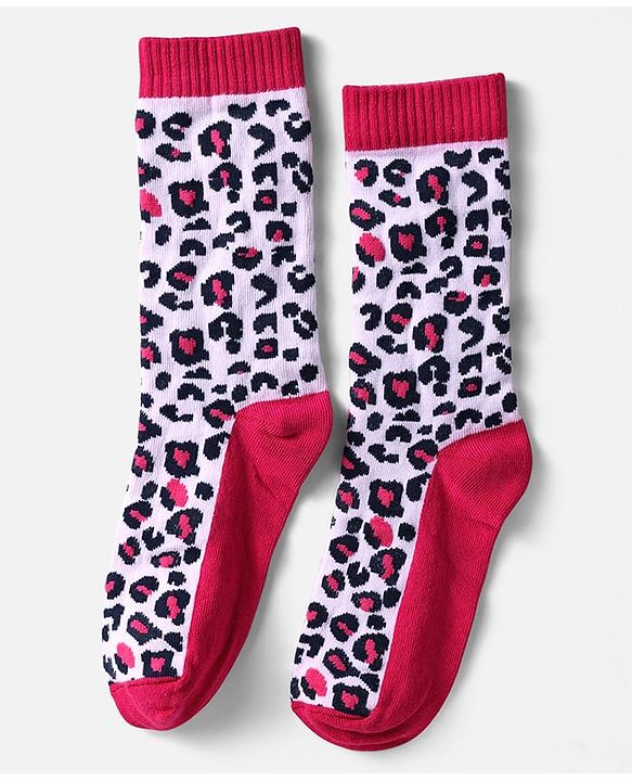 Pine Kids Knit Ankle Length Silvadur Antimicrobial Socks with Leopard Print  Design Pack of 5 - Color May Vary